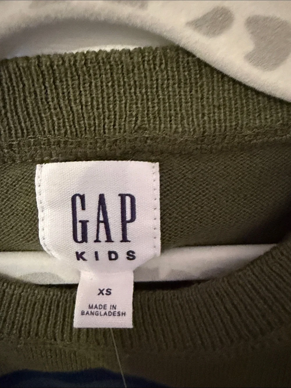 GAP Olive Green & Navy Wide-Stripe Crewneck Sweater (#2)
